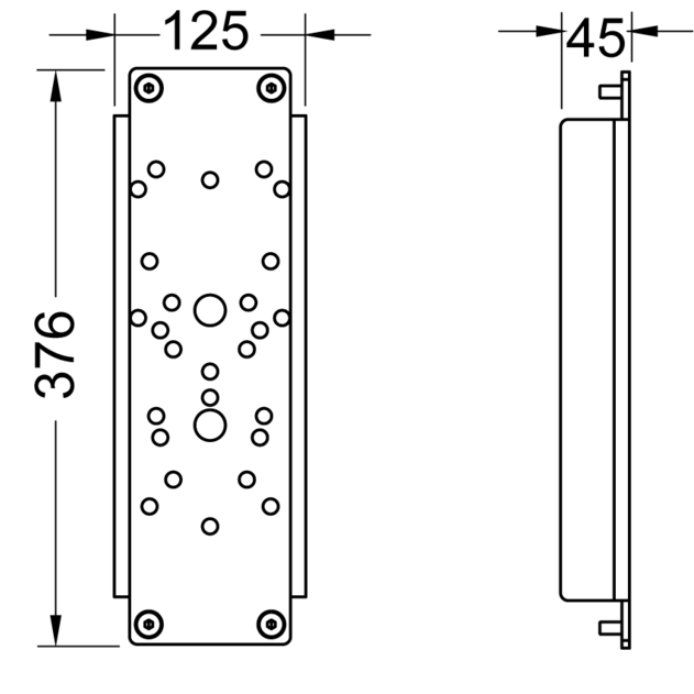 TECE панель для монтажа ручек с застенным модулем арт. 9.300.009, - 9042016