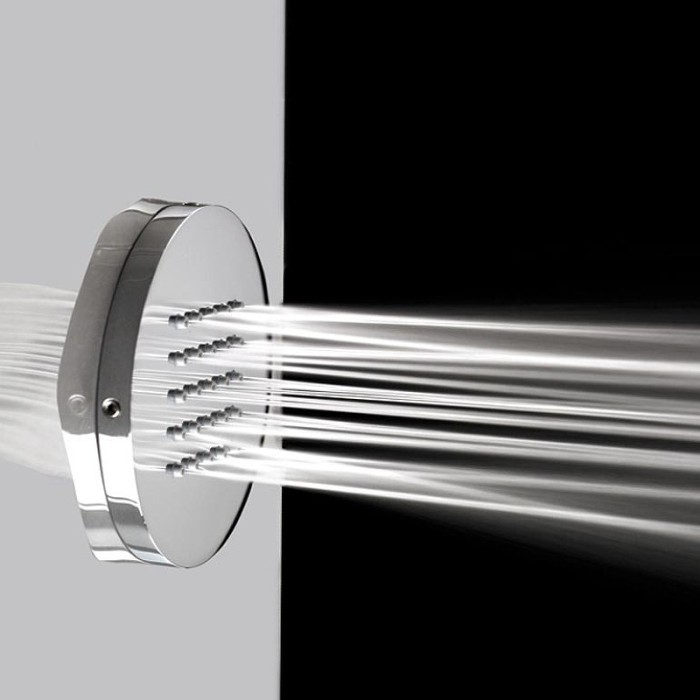 Gessi Боковая лейка душа из латуни d100 mm, Bossini Tondo Flat W, I00175.073 цвет: черный матовый