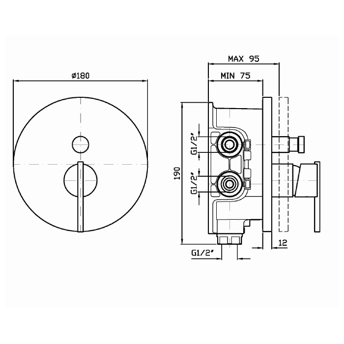 Zucchetti встроенный однорычажный смеситель для ванны, с системой zeta, zxs, хром арт. zxs096 r97800