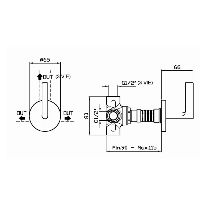 Zucchetti встроенный смеситель, 2-х канальный, simply, хром арт. z94599 r97830