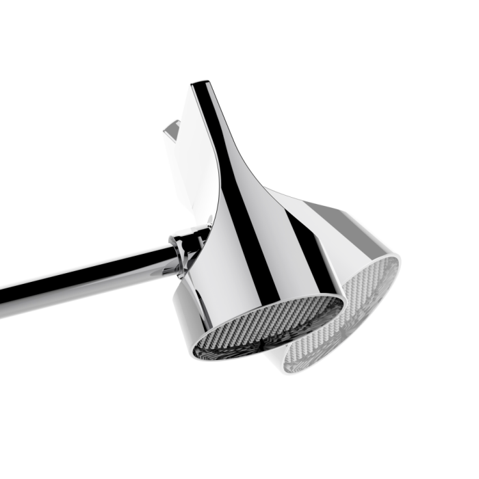 Bossini верхний душ d100 мм, c поворотным держателем, apice, хром арт. hh1000.030