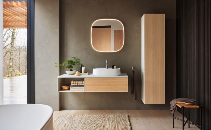 Duravit тумба подвесная с вырезом под раковину справа 550 мм х 1300 мм х 281 мм, zencha, ze4819063800000 цвет: чёрное стекло/графит суперматовый