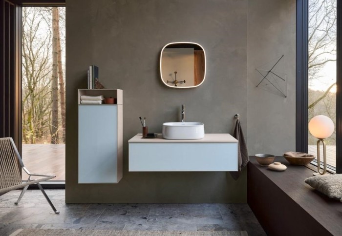 Duravit средний шкаф петли слева 240 мм х 400 мм х 961 мм, zencha, ze1351l16830000 цвет: чёрный дуб/серо-коричневый суперматовый