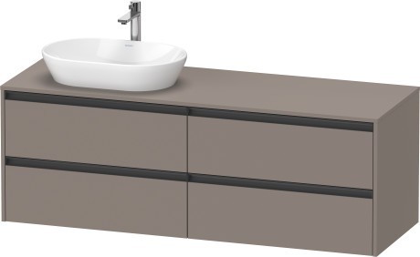 Duravit тумба подвесная под раковину слева 550 мм х 1600 мм х 568 мм, ketho.2, k24899l43430000 цвет: базальт матовый