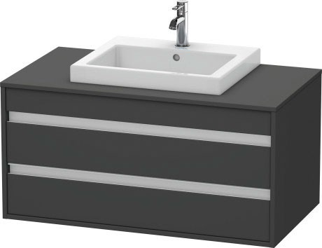 Duravit тумба подвесная под раковину с двумя выдвижными ящиками, ketho, 6755 49 цвет: графит матовый