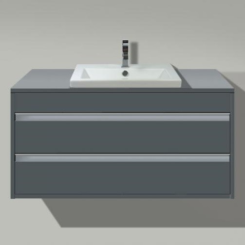 Duravit тумба подвесная под раковину с двумя выдвижными ящиками, ketho, 6755 49 цвет: графит матовый
