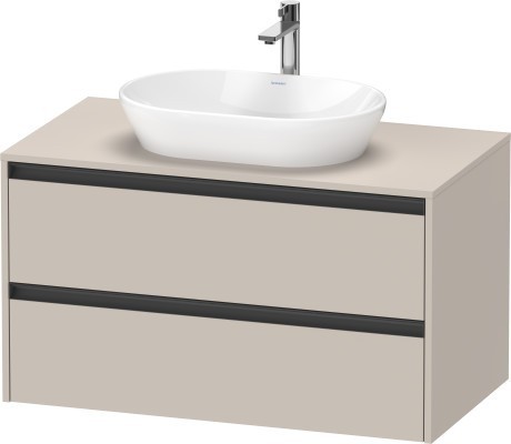 Duravit тумба подвесная под раковину 550 мм х 1000 мм х 568 мм, ketho.2, k24896091910000 цвет: серо-коричневый матовый