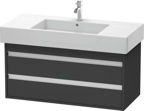 Duravit тумба подвесная под раковину с двумя выдвижными ящиками, ketho, 6641 49 цвет: графит матовый