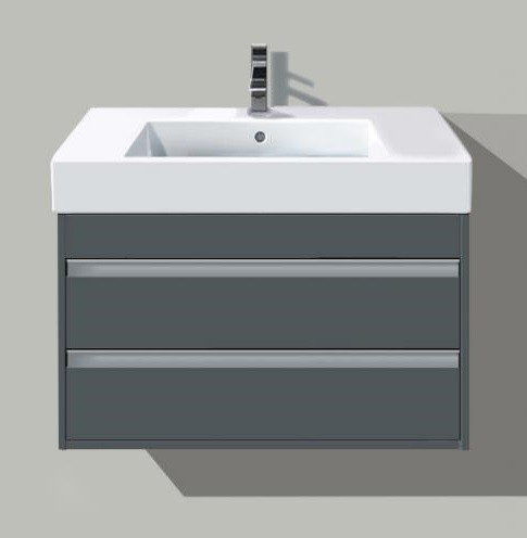 Duravit тумба подвесная под раковину с двумя выдвижными ящиками, ketho, 6641 49 цвет: графит матовый