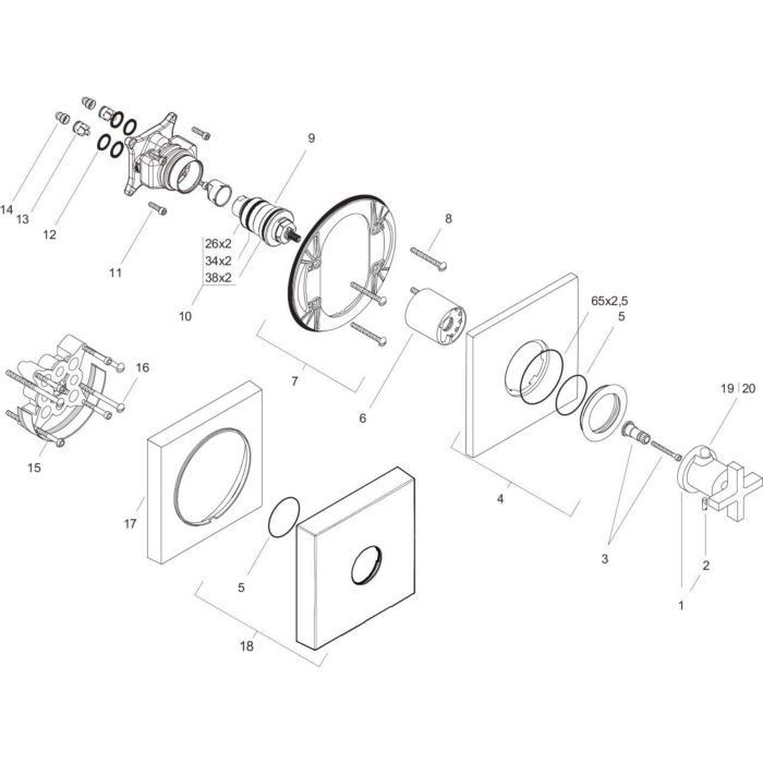 AXOR термостат highflow, Citterio, золото арт. 39716250