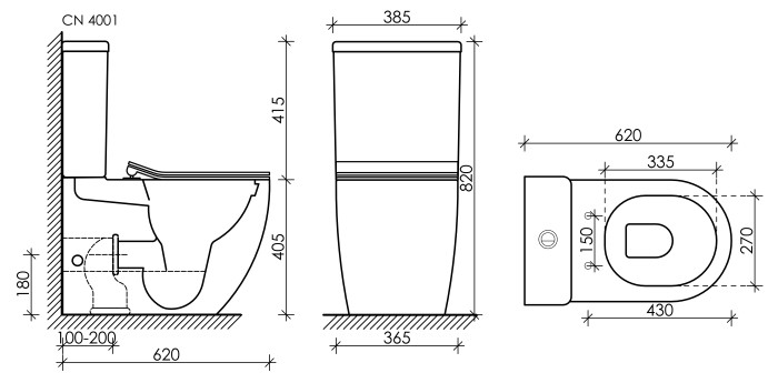 Ceramicanova унитаз с бачком и сиденьем metropol, cn4001 цвет: белый
