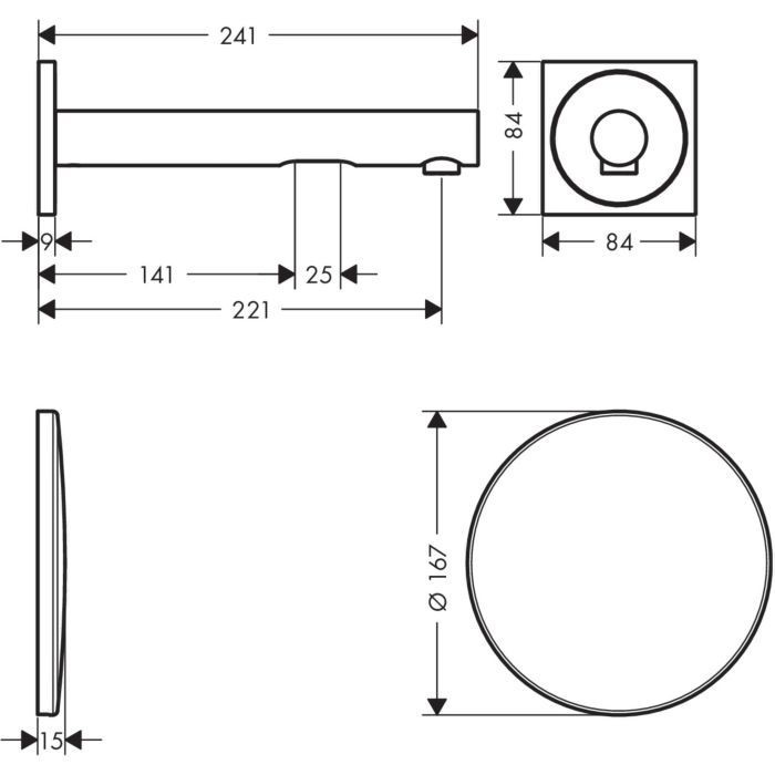 AXOR электронный смеситель для раковины, Uno, бронза арт. 45111140
