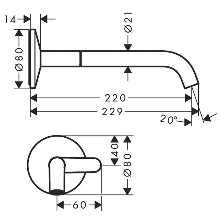 AXOR смеситель для раковины скрытого монтажа, One, черный арт. 48112670