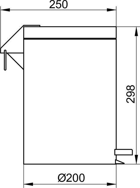 Keuco ведро для мусора с крышкой 5 л, plan, черный матовый арт. 04988 370000