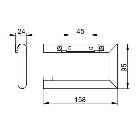 Keuco держатель для туалетной бумаги collection reva для рулонов шириной 120 мм, сollection reva, хром арт. 12862 010000