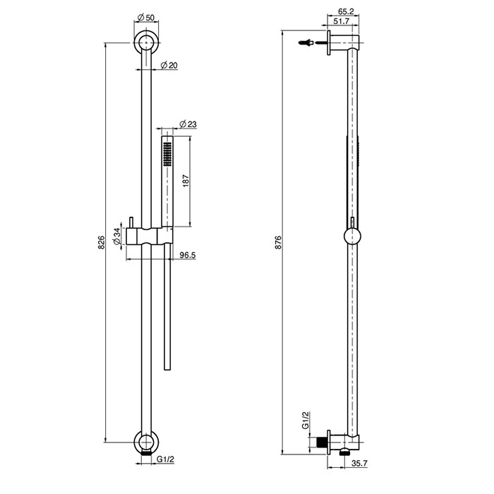 Fima Carlo Frattini душевой гарнитур: штанга с ручным душем saliscendi, золото арт. f2009or