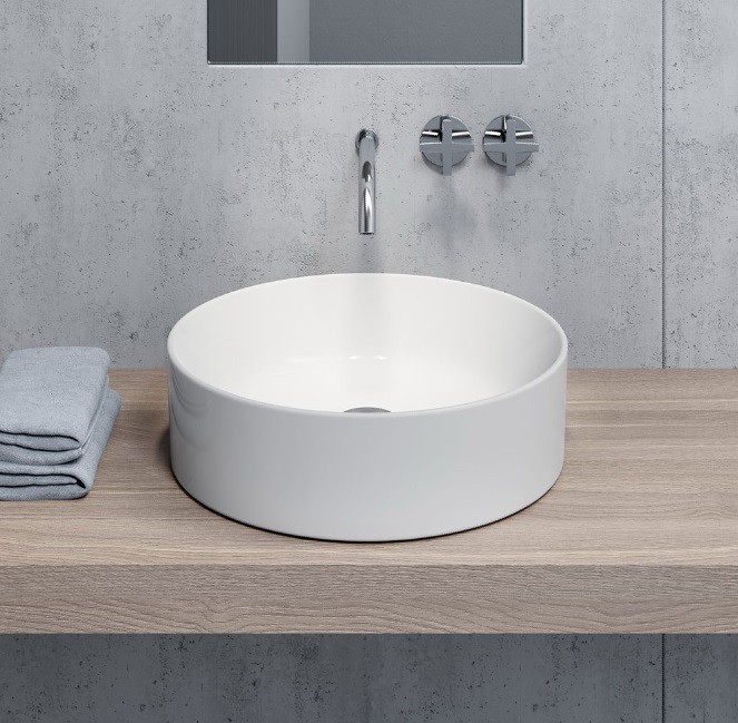 GSI Раковина накладная 40х40х13 см, extraglaze, санфаянс, Kube-x - 942611