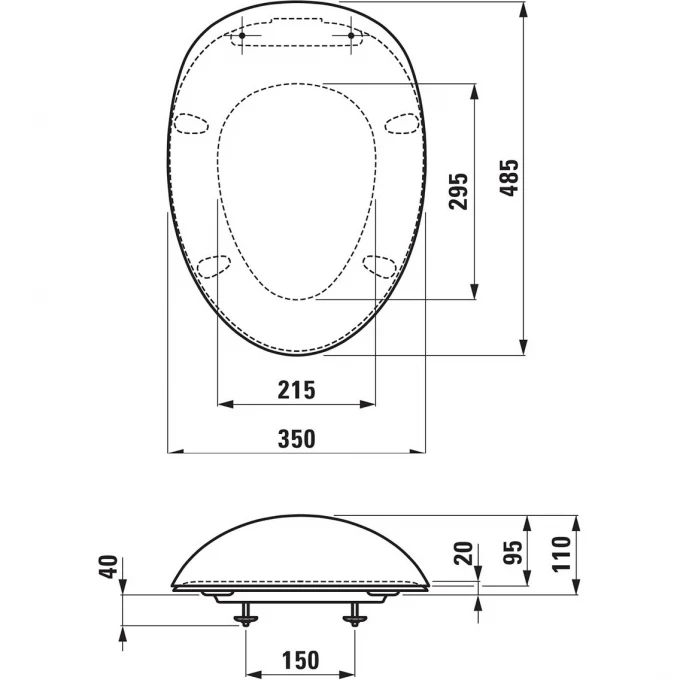 LAUFEN сиденье (softclose), IL BAGNO ALESSI ONE - 8.9297.1.000.000.1