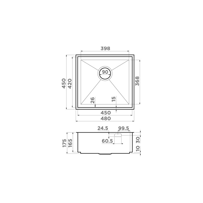 Omoikiri кухонная мойка Kasen 48-26-INT, светлое золото арт. 4997057
