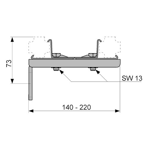 TECE крепление двойное, profil - 9030011
