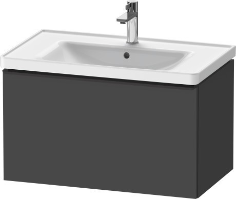 Duravit тумба подвесная под раковину 784 мм х 452 мм, d-neo, de425504949 цвет: графит матовый