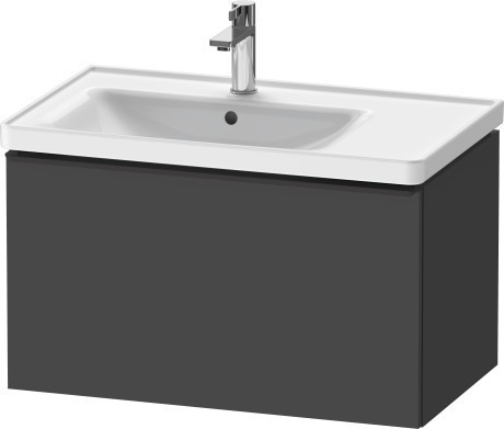 Duravit тумба подвесная под раковину 784 мм х 452 мм, d-neo, de425504949 цвет: графит матовый