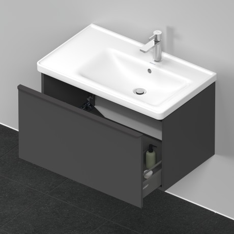 Duravit тумба подвесная под раковину 784 мм х 452 мм, d-neo, de425504949 цвет: графит матовый