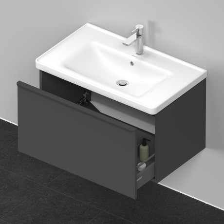 Duravit тумба подвесная под раковину 784 мм х 452 мм, d-neo, de425504949 цвет: графит матовый