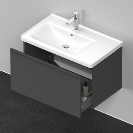 Duravit тумба подвесная под раковину 784 мм х 452 мм, d-neo, de425504949 цвет: графит матовый