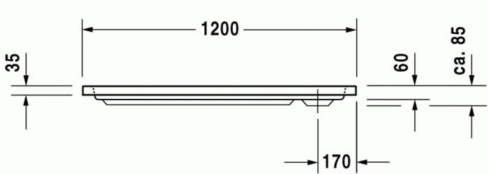 Duravit душевой поддон прямоугольный, d-code, 720113000000000 цвет: белый