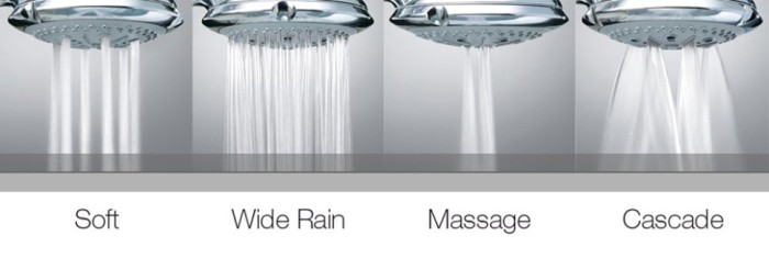 Bossini лейка для душа 4 режима, ocean, хром арт. b00102.030