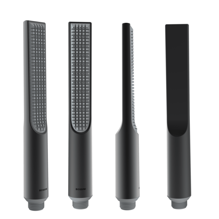 Bossini ручной душ - палочка один режим, c easy-clean, apice, черный арт. b00910.073