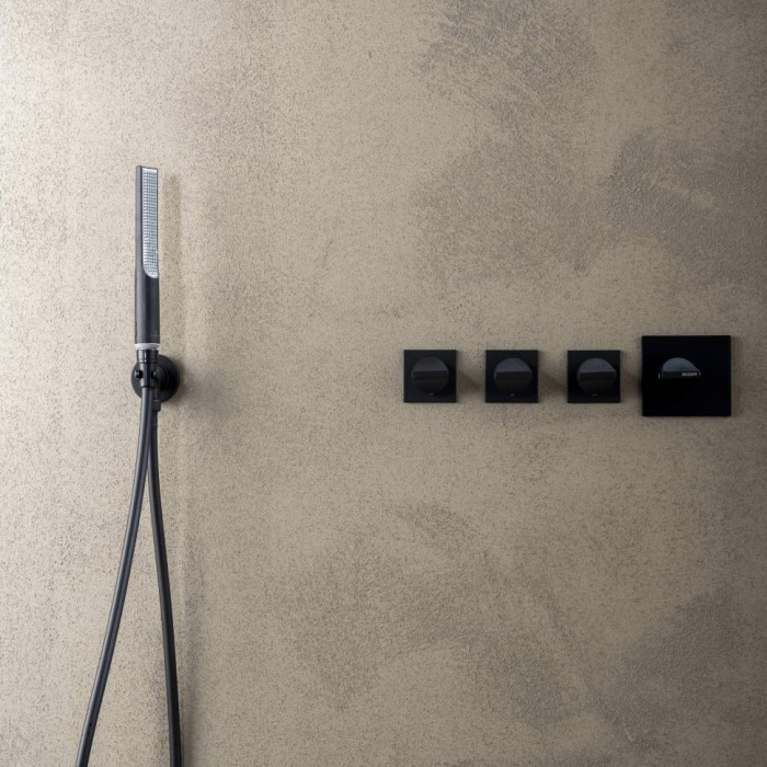 Bossini ручной душ - палочка один режим, c easy-clean, apice, черный арт. b00910.073