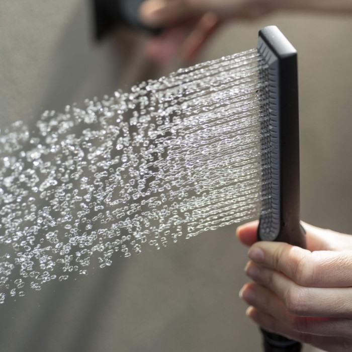 Bossini ручной душ - палочка один режим, c easy-clean, apice, черный арт. b00910.073