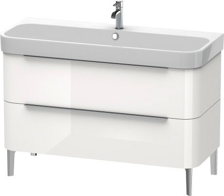 Duravit тумба напольная под раковину, happy d.2, h2 6375 22 цвет: белый глянцевый