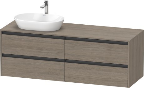 Duravit тумба подвесная под раковину слева 550 мм х 1600 мм х 568 мм, ketho.2, k24899l35350000 цвет: дуб терра