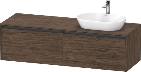 Duravit тумба подвесная под раковину справа 550 мм х 1600 мм х 459 мм, ketho.2, k24889r21210000 цвет: орех темный