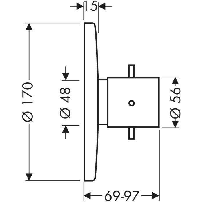 AXOR термостат для душа, Starck, золото арт. 10715990