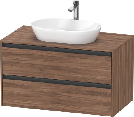 Duravit тумба подвесная под раковину 550 мм х 1000 мм х 568 мм, ketho.2, k24896079790000 цвет: орех натуральный