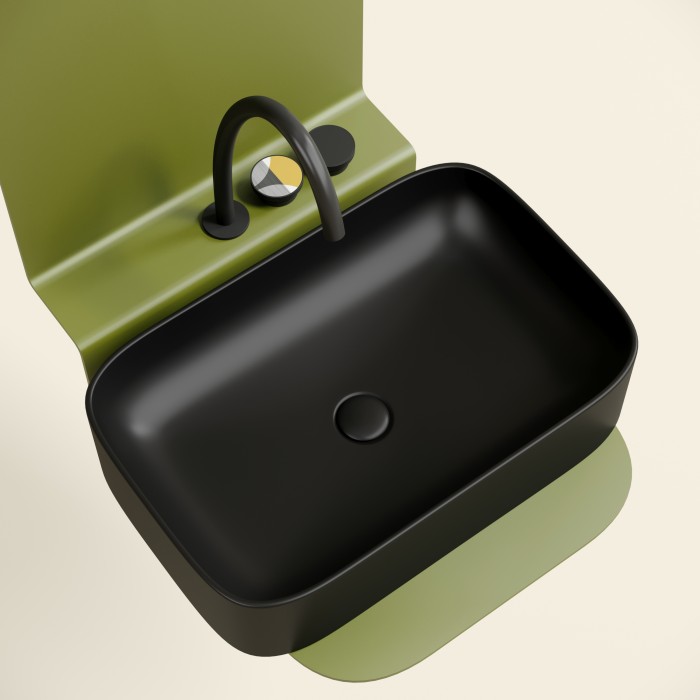 Ceramicanova раковина накладная element, cn6053mb цвет: чёрный
