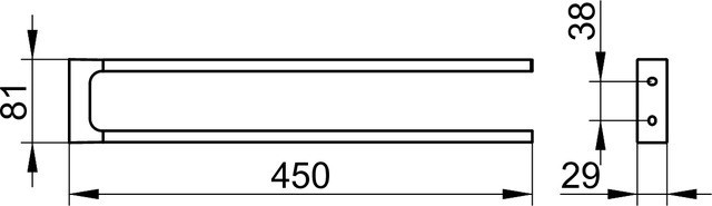Keuco двойной полотенцержатель, edition 11, черный матовый арт. 11118 370000