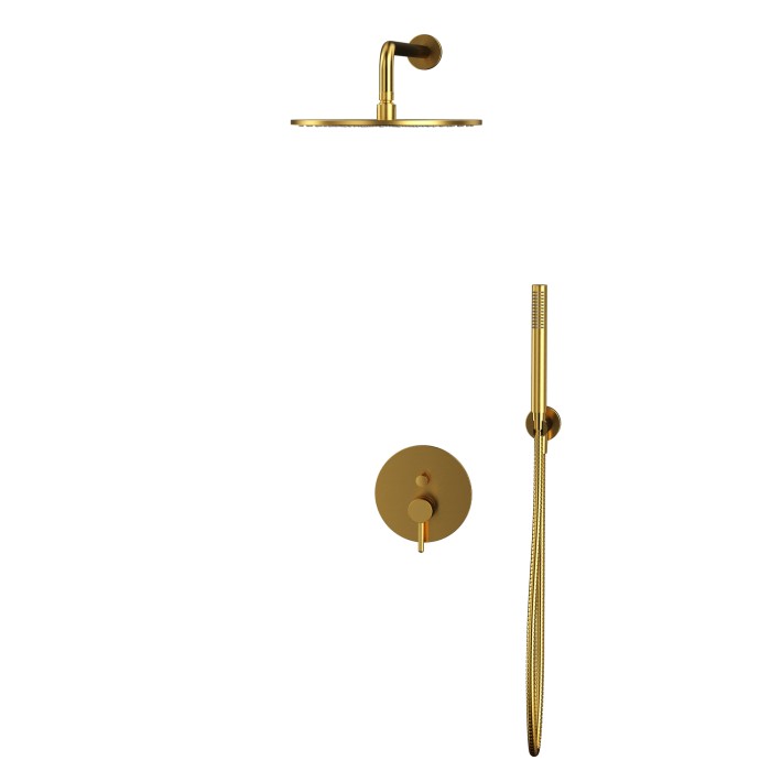 Душевая система скрытого монтажа, Whitecross Y brushed gold, брашированное золото арт. YSET04GLB