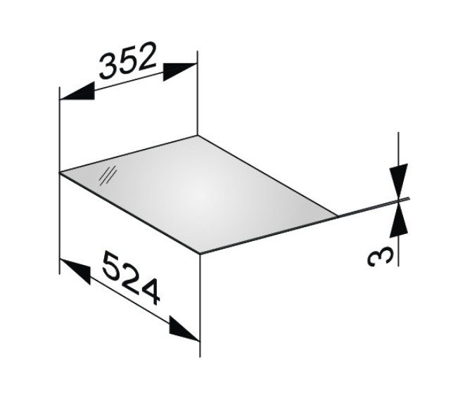 Keuco декоративная верхняя крышка из кристаллина для боковой тумбы, edition 11, арт. 31320 579000