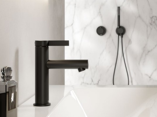 Keuco смеситель однорычажный для раковины с донным клапаном, ixmo, черный матовый арт. 59502 371000