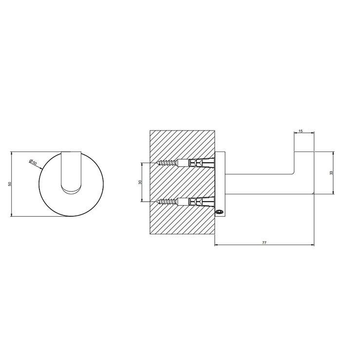 Gessi Крючок подвесной, Tondo, 63621#149 цвет: finox brushed nickel