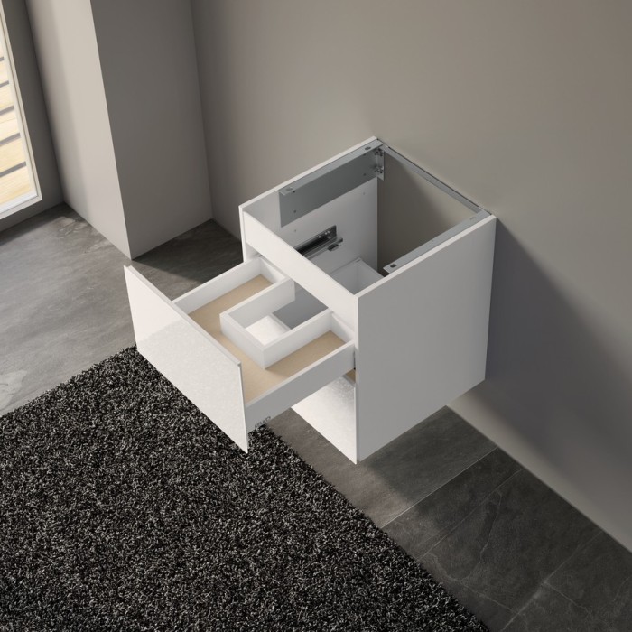 Keuco тумба подвесная под раковину 490 мм х 500 мм, c 2 выдвижными ящиками/, plan, белый матовый, белый глянцевый арт. 32943 300000