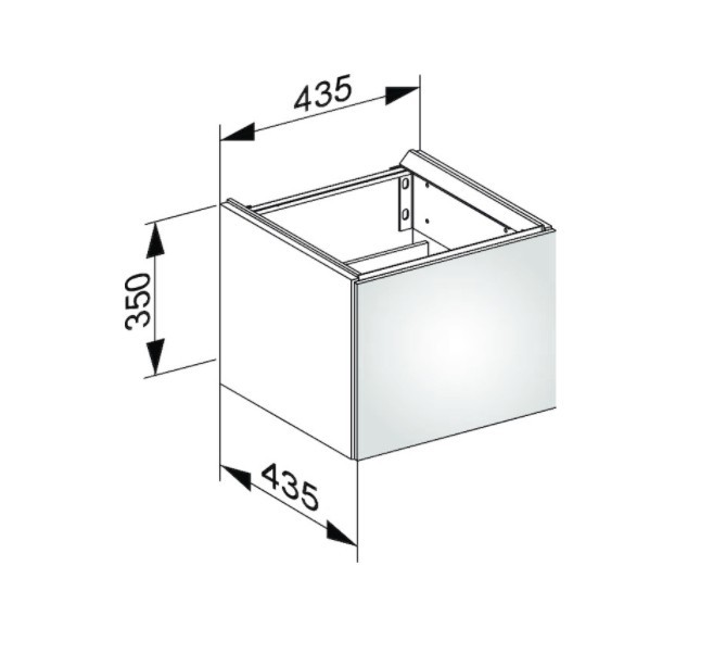 Keuco тумба подвесная под раковину с одной дверцей, edition 11, черный арт. 31198 570002