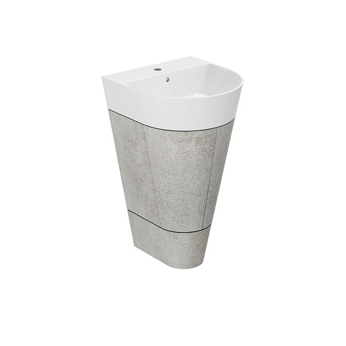 Azzurra тумба напольная 50х47х84.5см, с 2 дверцами, с раковиной, Azzurra, MBF 50 C FMLP05050T0MBI*1 SIF/MB цвет: cement