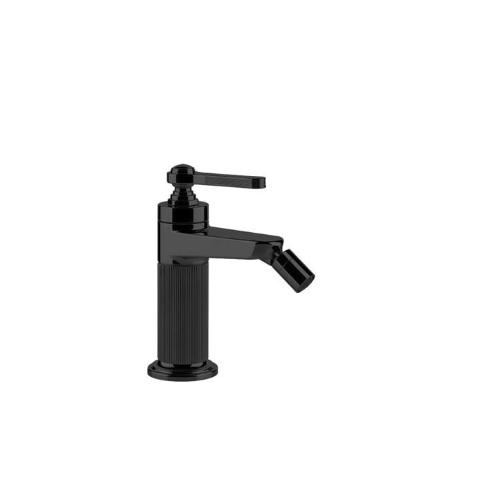 Gessi Смеситель для биде на 1 отверстие, однорычажный, в комплекте с донным клапаном, Venti20, 65007#299 цвет: черный матовый
