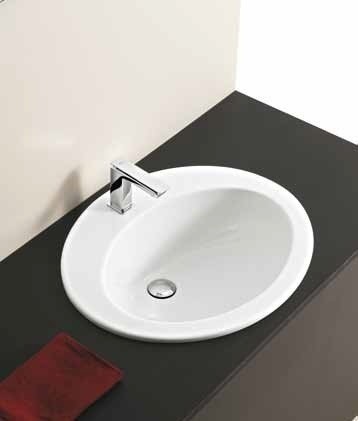 ArtCeram раковина (врезная), mnl001 01 00 minerva цвет: белый глянцевый